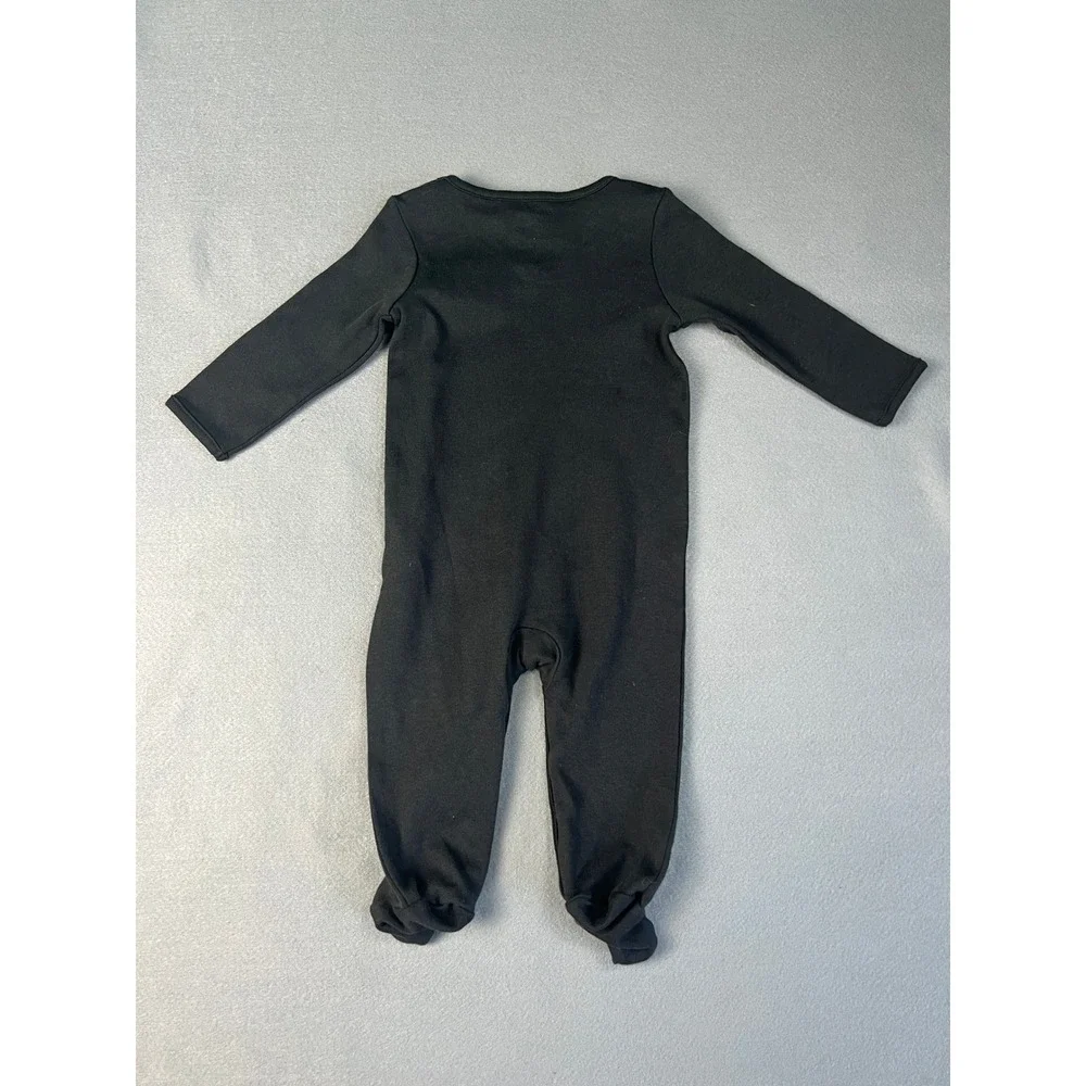 Carter's Skeleton Candy Romper Sleeper‎ Spooky Goth Streetwear Black Cotton 6M